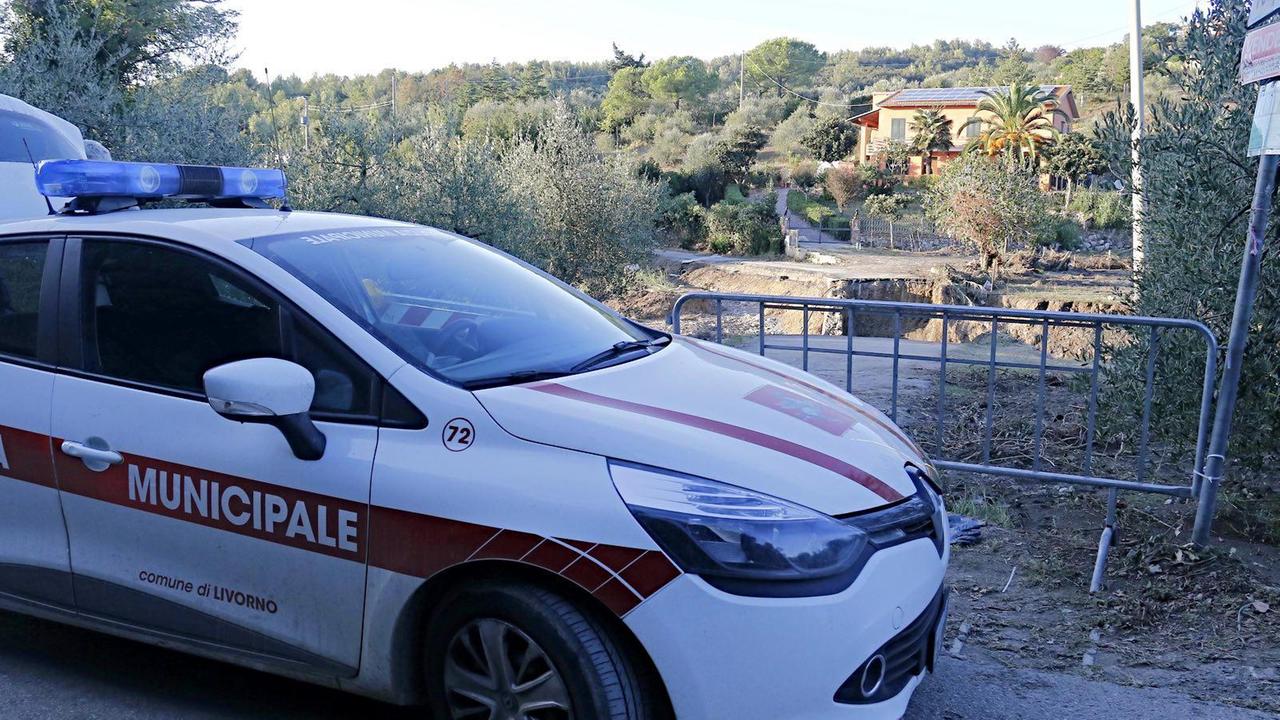 Un'auto della polizia municipale di Livorno (foto d'archivio)
