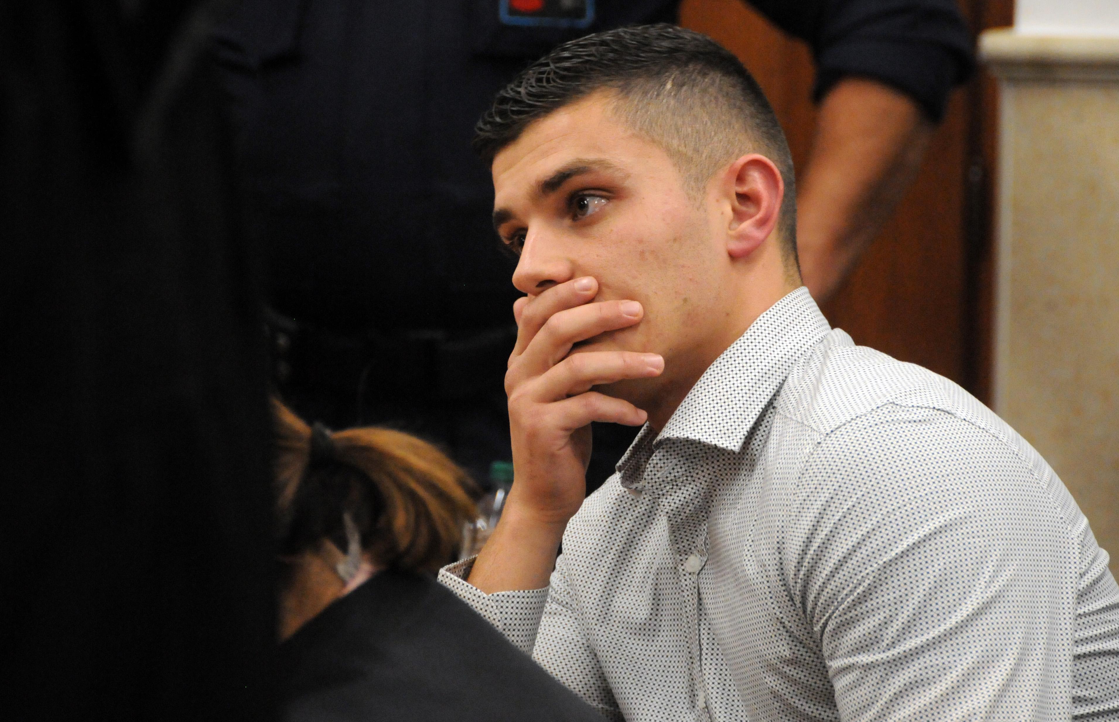Alberto Cubeddu durante il processo di primo grado