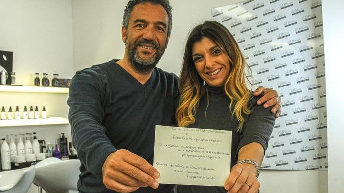 Colazione offerta all’Allegro e “coccole” da Myriam e Fabio