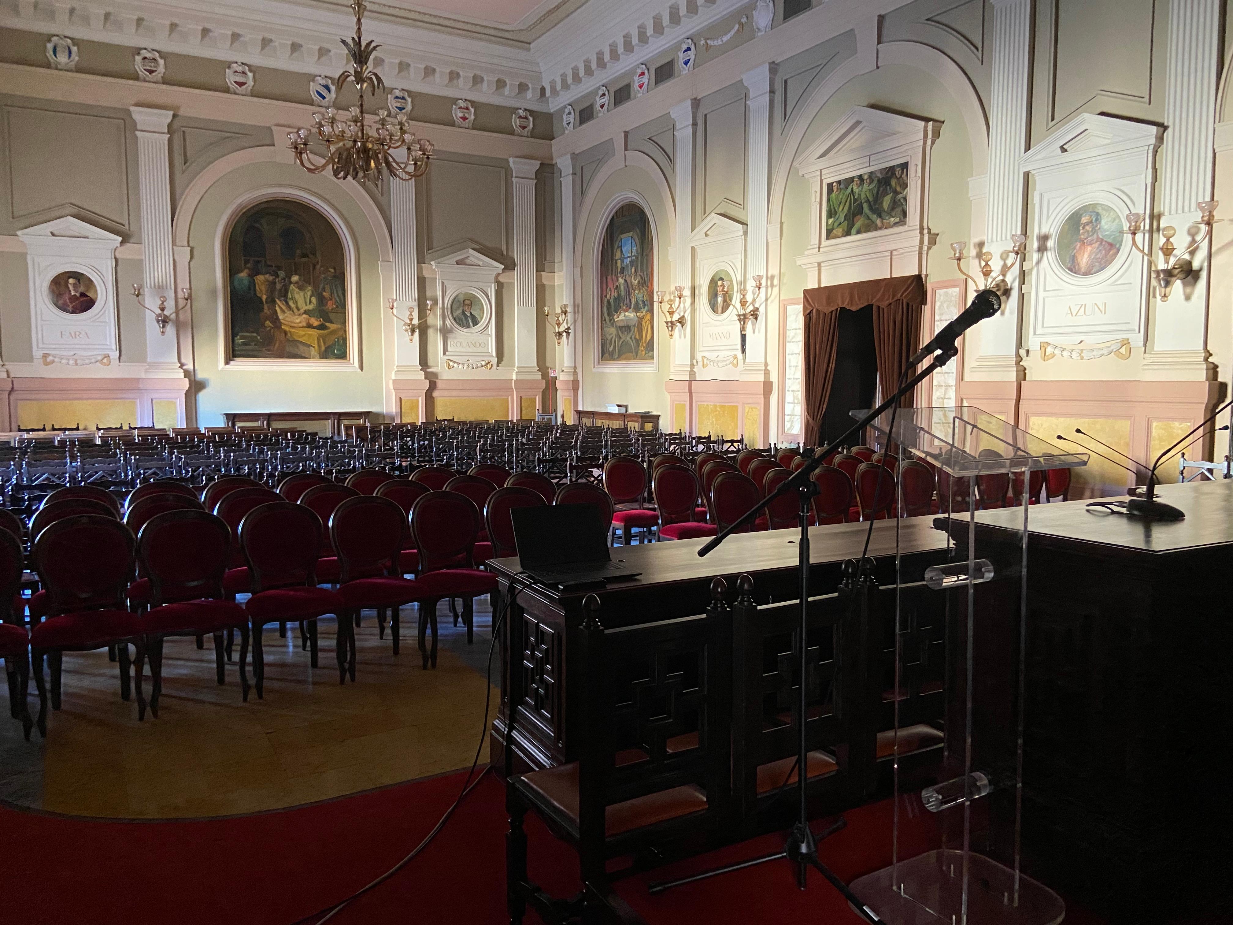 L'aula magna dell'università di Sassari