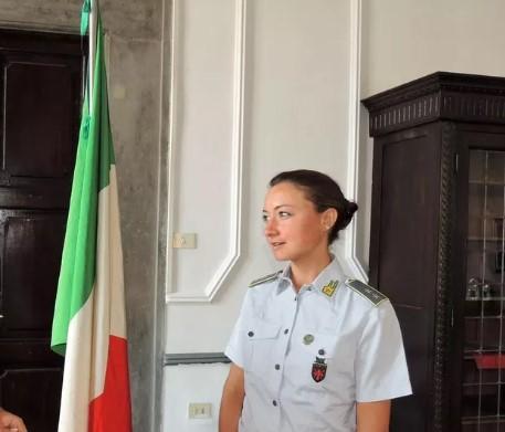 La tenente della guardia di finanza a capo della tenenza di Cecina, Elena Mariotti