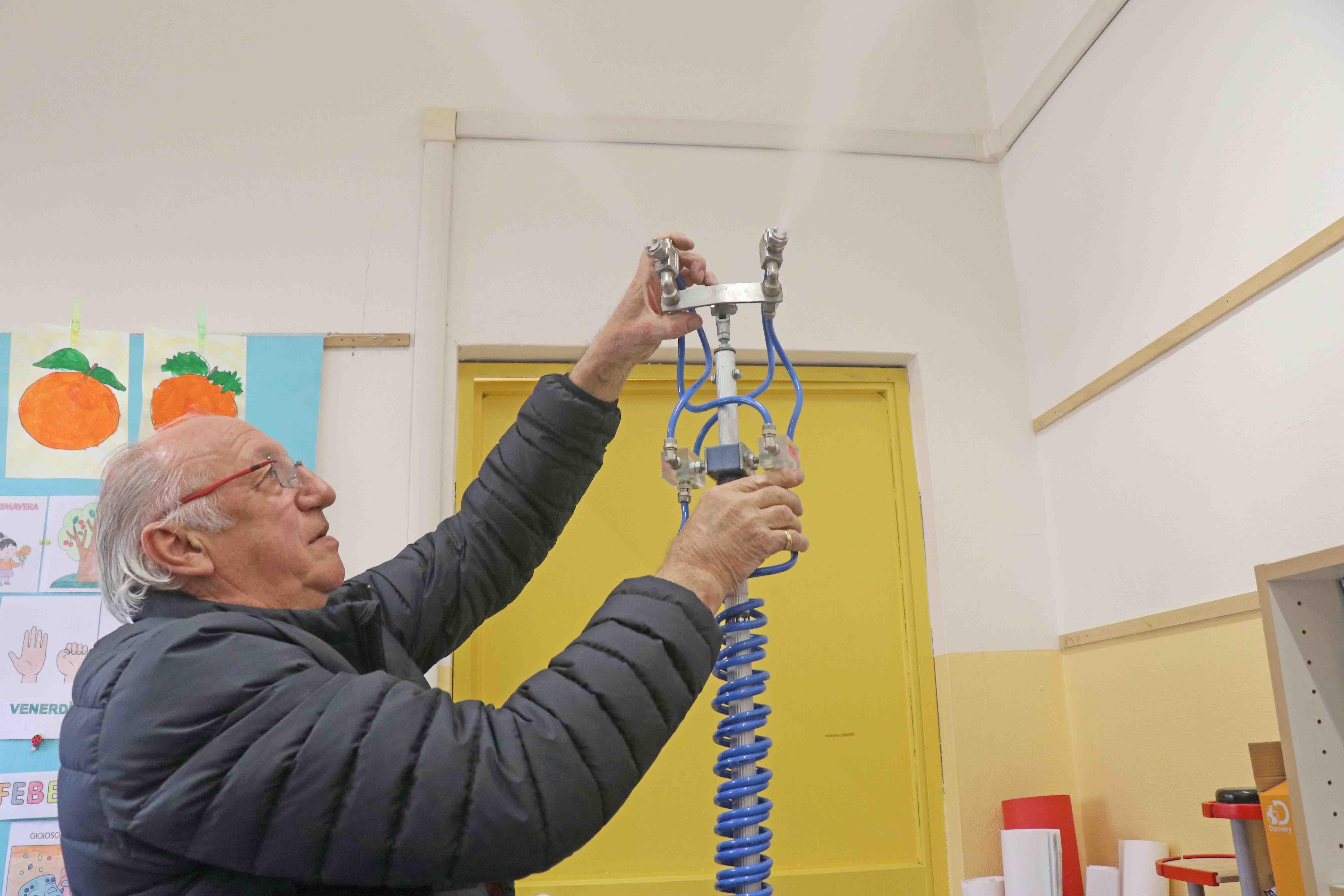 Ferrara. Sanificazione sperimentale alla scuola Bianca Merletti 