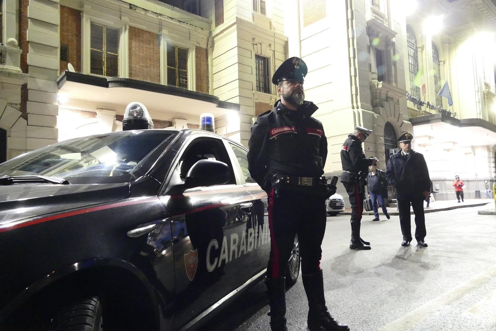 Un controllo dei carabinieri