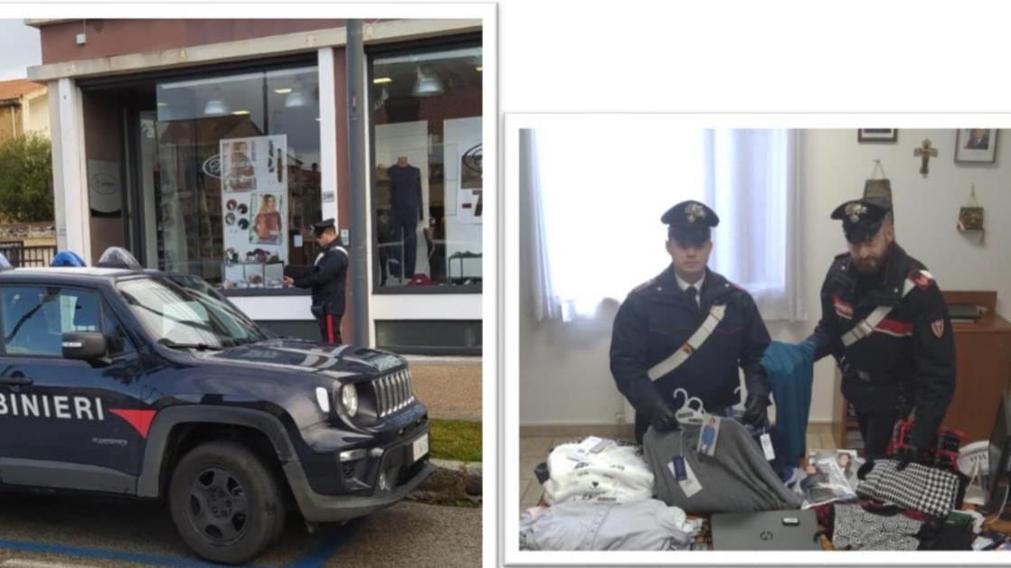 Carbonia, di notte svaligiano un negozio di abbigliamento di giorno vengono arrestati