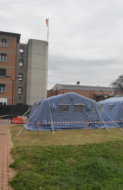 L’ospedale di Guastalla trasformato per la gestione dell’emergenza 
