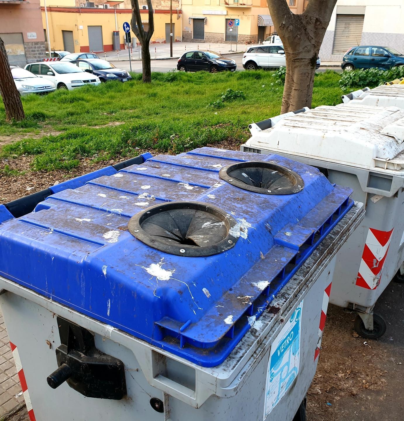 Cassonetti in condizioni pietose