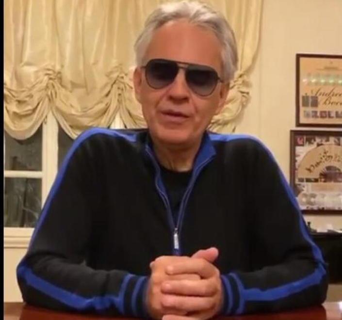 Coronavirus, l’appello di Andrea Bocelli: «Restiamo tutti in casa» 