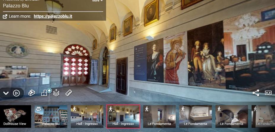 Palazzo Blu mette sul web il tuor virtuale del museo
