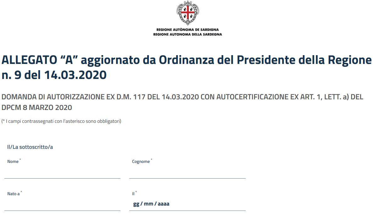Coronavirus, isola blindata: autorizzazione preventiva per i viaggi in Sardegna - MODULO ONLINE