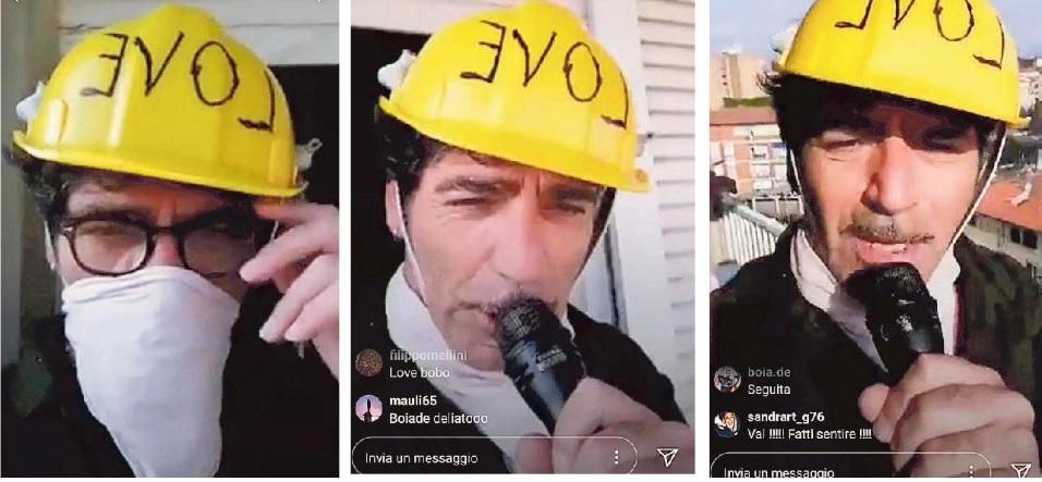 Lo show di Bobo Rondelli, dal terrazzo canta “Love”: «Frugatevi per l'ospedale» 