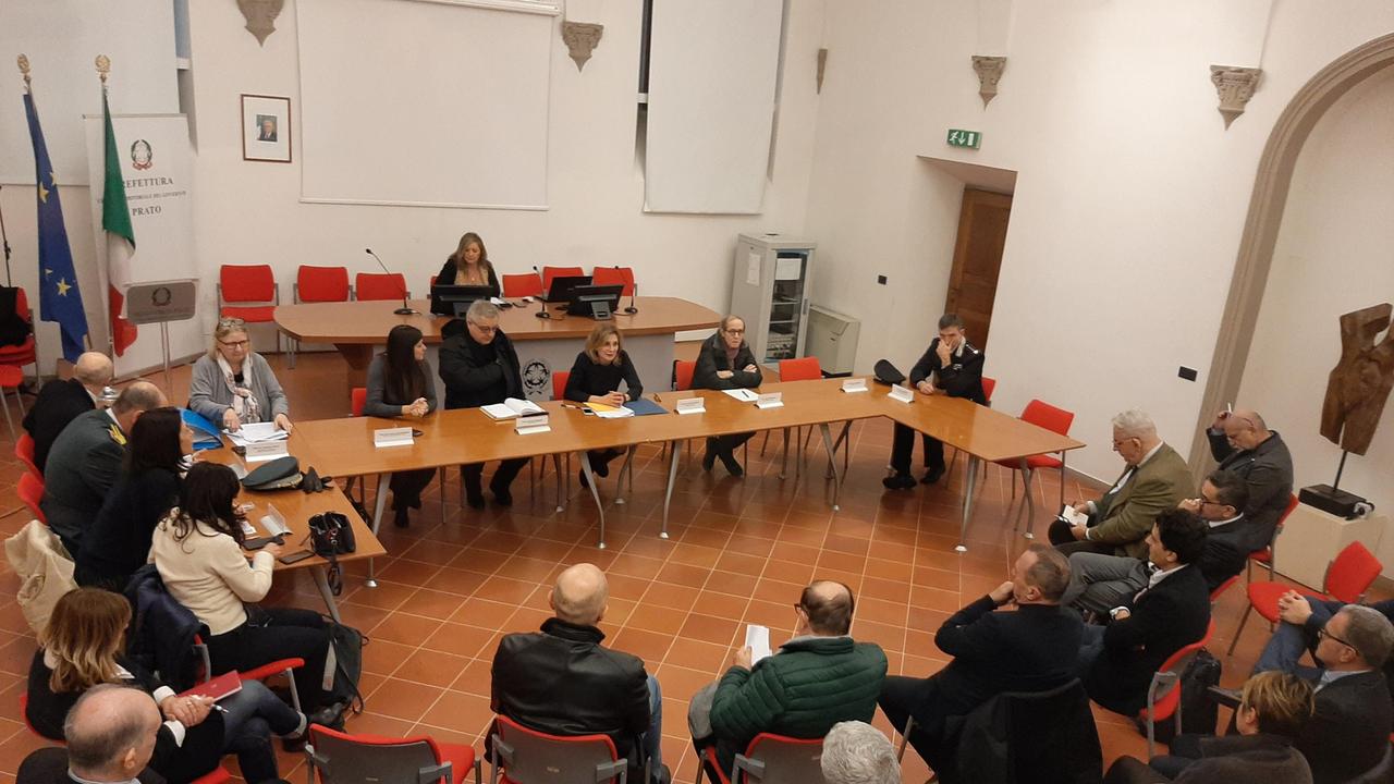 Una recente riunione del Comitato per l'ordine pubblico in Prefettura