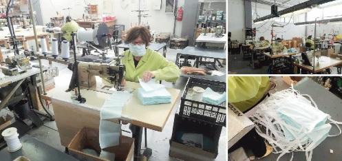 Le operaie al lavoro nella ditta di San Pietro in Palazzi