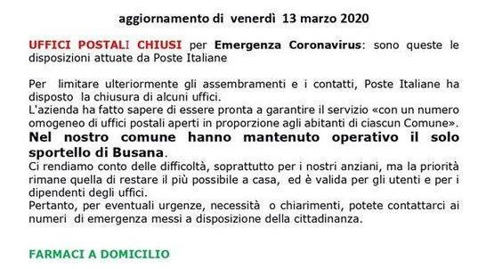 Disagi per il regime ridotto di Poste e sportelli bancari