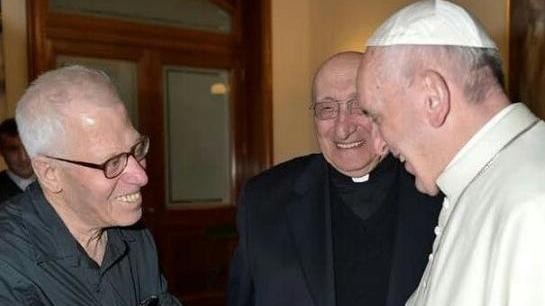 Don Antonio Simoni con papa Francesco