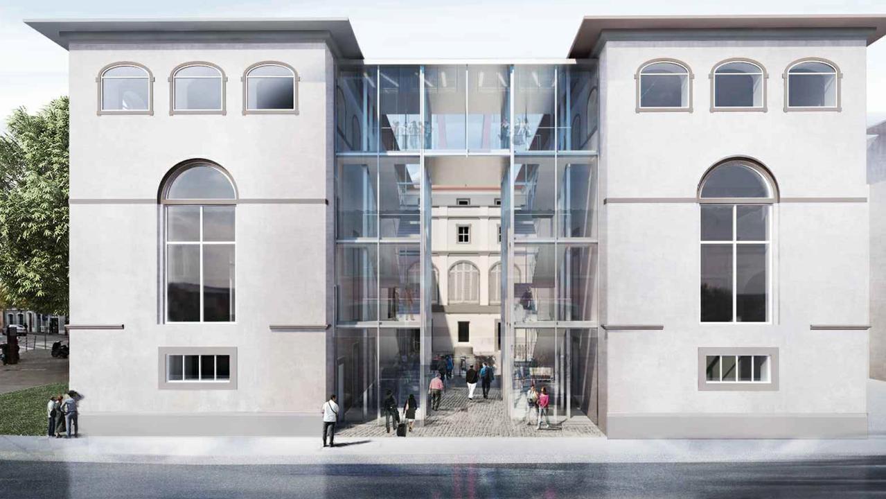 Il rendering del progetto della rinascita del vecchio ospedale