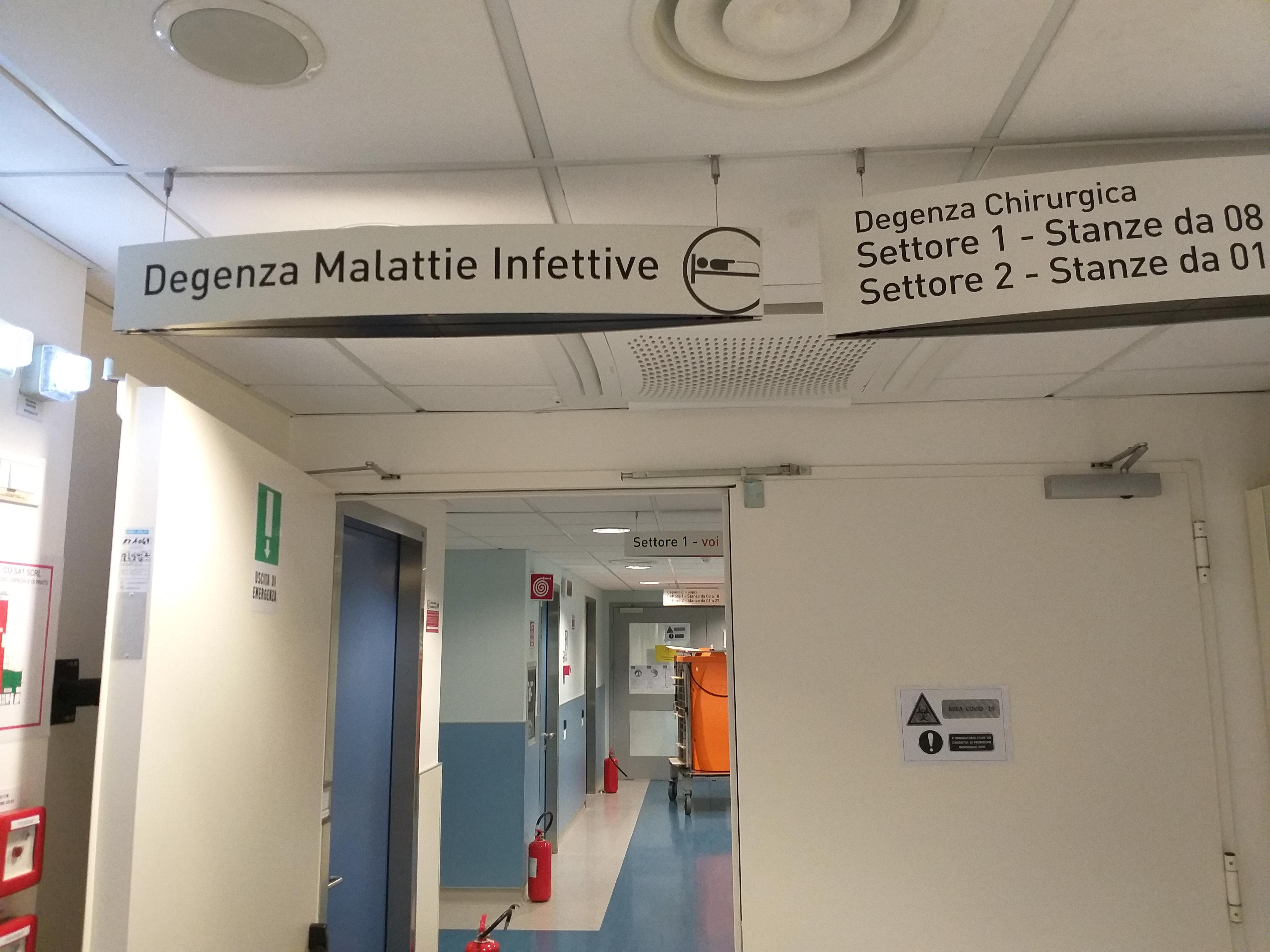 Il reparto di Malattie infettive dell'ospedale Santo Stefano