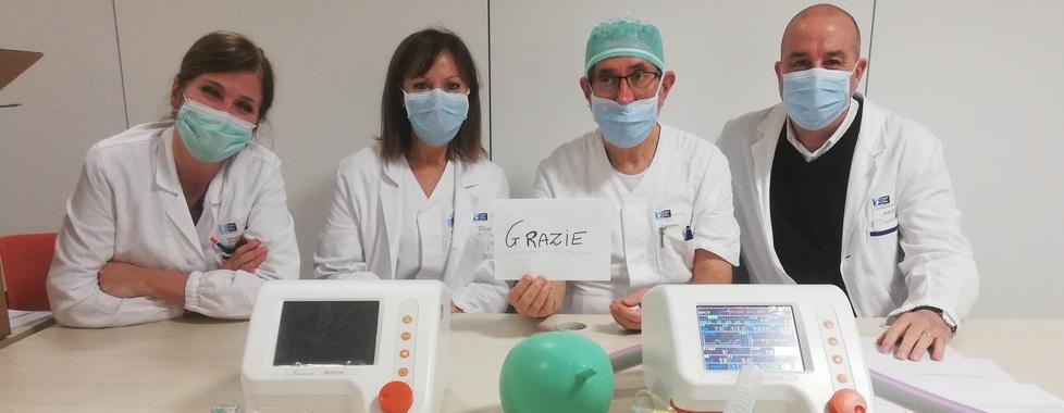 Consegnati ventilatori per la terapia intensiva 