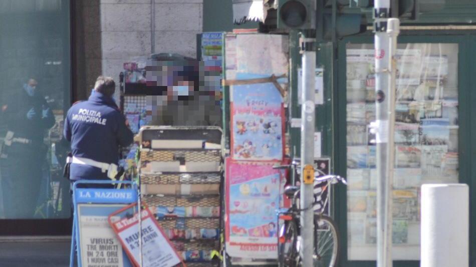 L'intervento della polizia municipale dopo l'aggressione