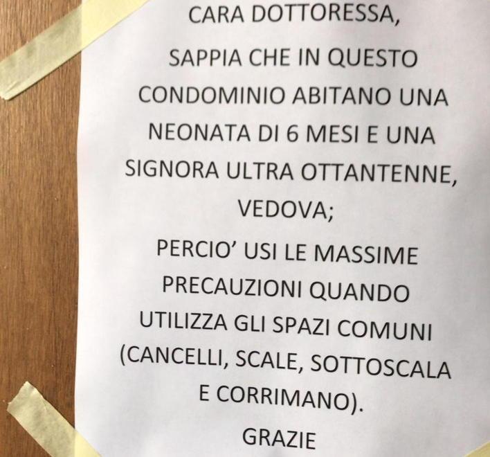 Coronavirus, dottoressa nel mirino di un condominio. L'ospedale: "Atto vergognoso" 