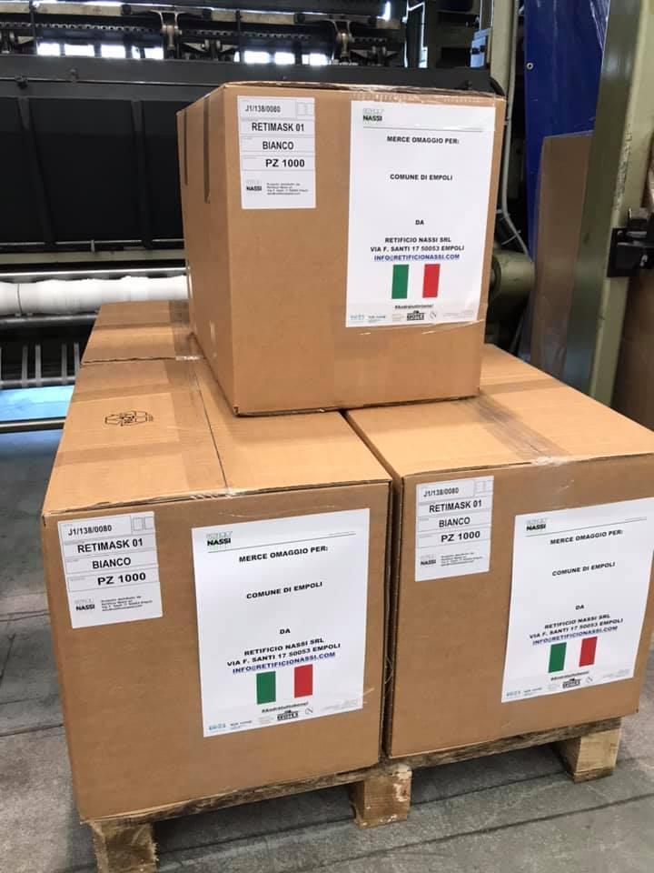 Il Retificio Nassi ha donato cinquemila mascherine al Comune di Empoli