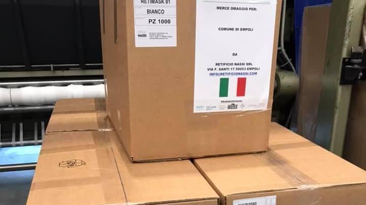 Il Retificio Nassi ha donato cinquemila mascherine al Comune di Empoli
