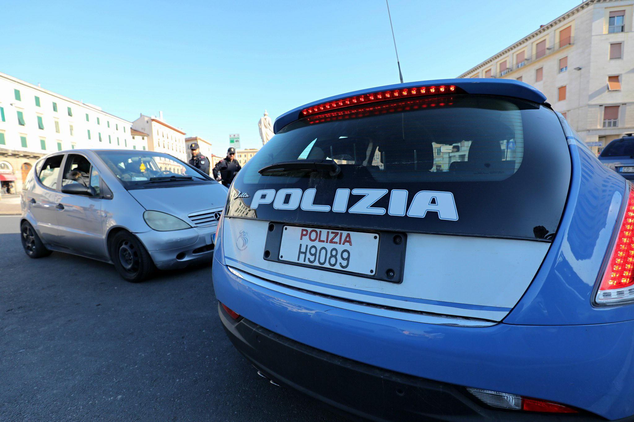 Un intervento della polizia di Stato