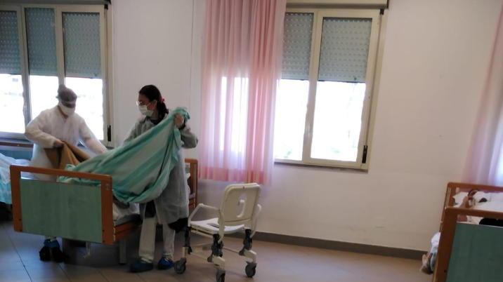 Allestita l’area Covid