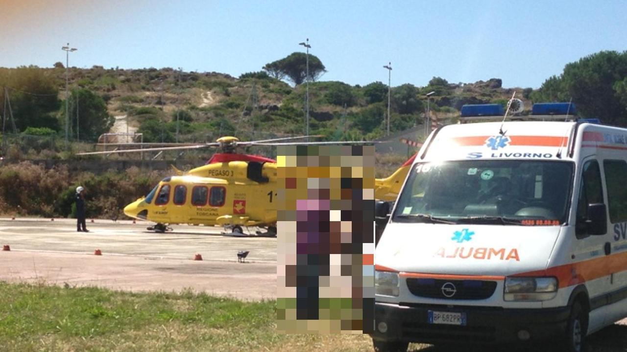 Soccorsi della Svs con l'elisoccorso a Capraia (foto d'archivio)