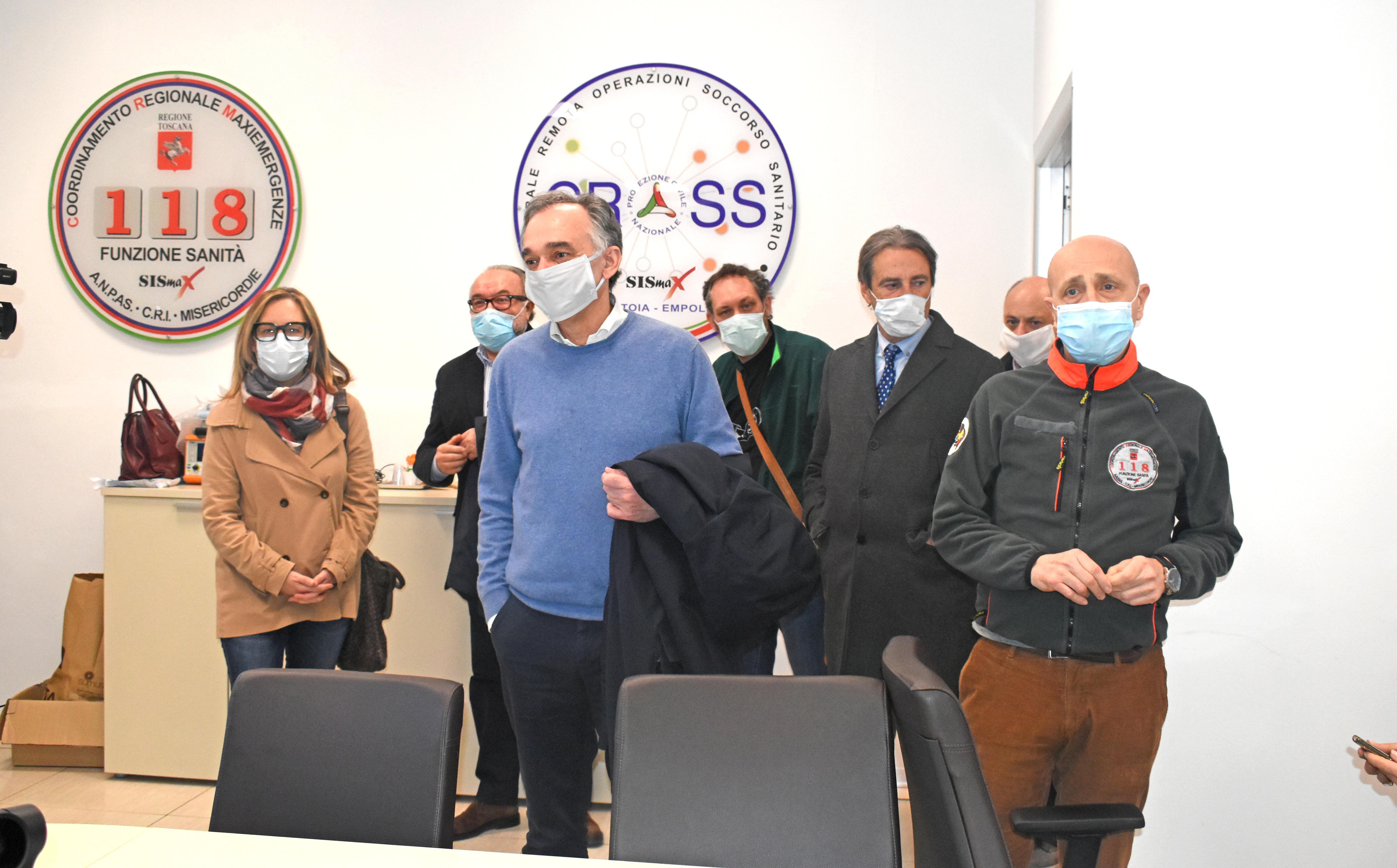 Enrico Rossi in visita a Pistoia (Foto Gori)