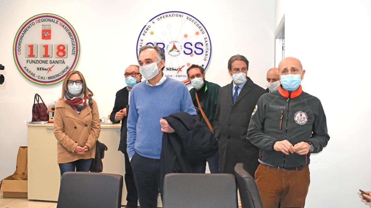 Enrico Rossi in visita a Pistoia (Foto Gori)