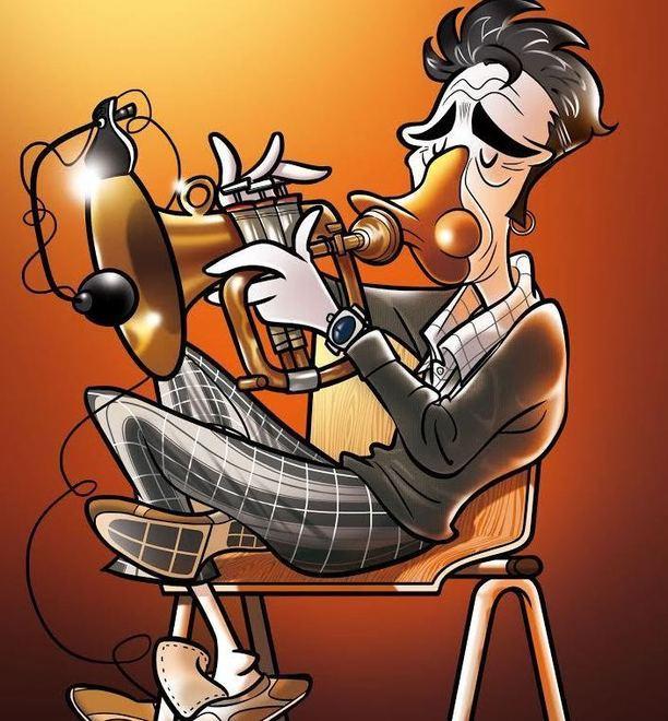 Paolo Fregoose ovvero la versione paperizzata di Paolo Fresu nella serie “Birds in jazz” di Donald Soffritti