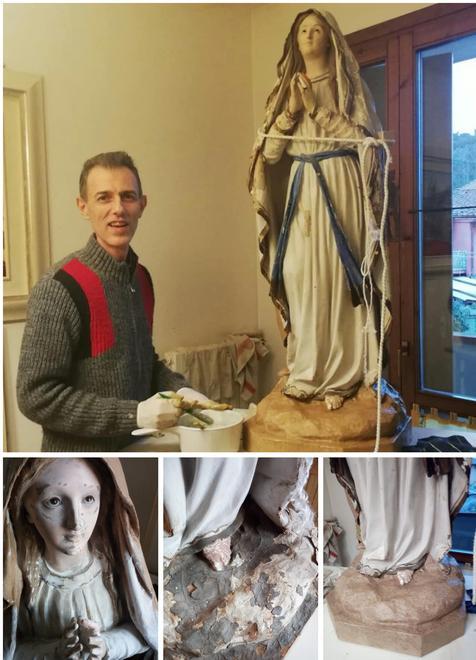 Dalla pizza ai presepi e ora anche restauratore: «Così rinasce la Madonna della Speranza» 