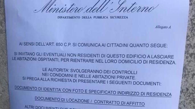 Il falso volantino del Ministero dell'Interno