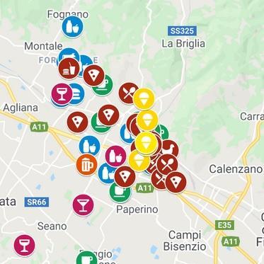 La mappa dei negozi che consegnano gli acquisti a domicilio
