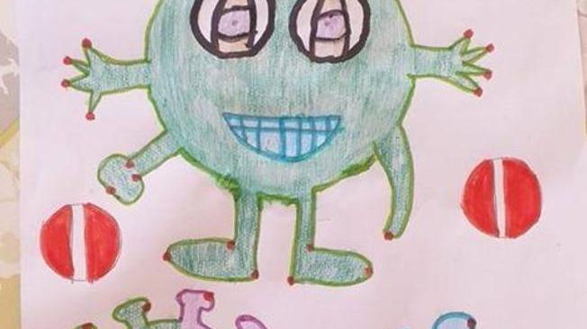 Virus, un "mostro" nei disegni bambini