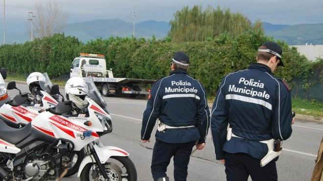 Un intervento della Polizia municipale di Montemurlo (foto d'archivio)