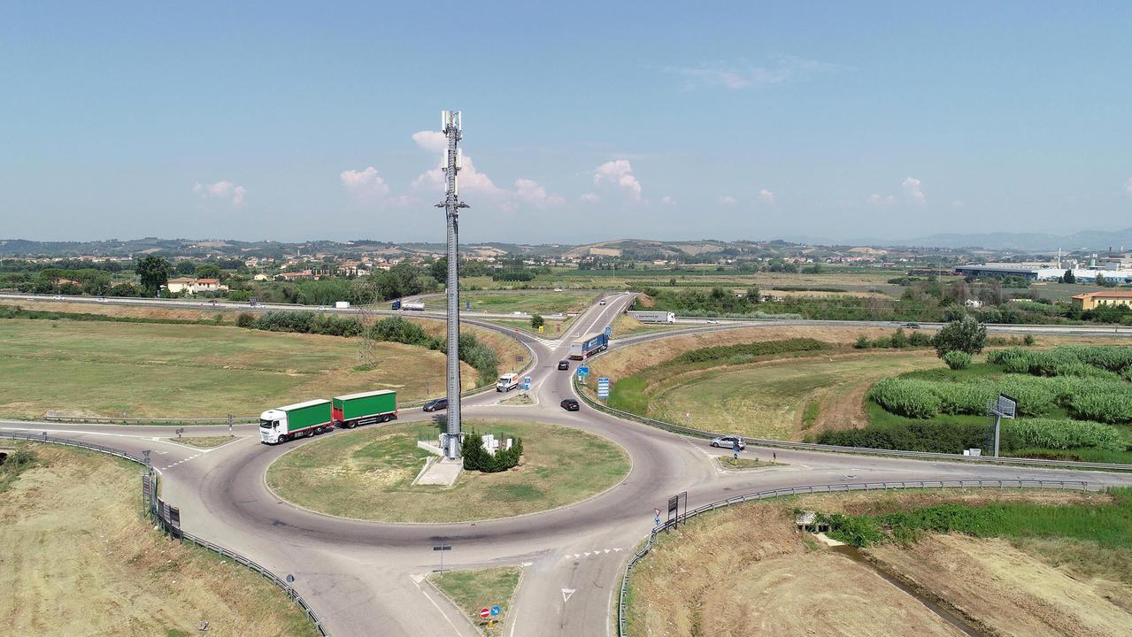 Lo svincolo di Empoli Ovest (foto Sestini)