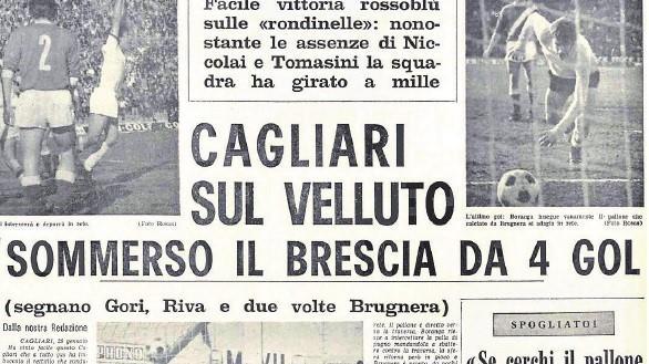 Quattro gol e il Cagliari liquida il Brescia