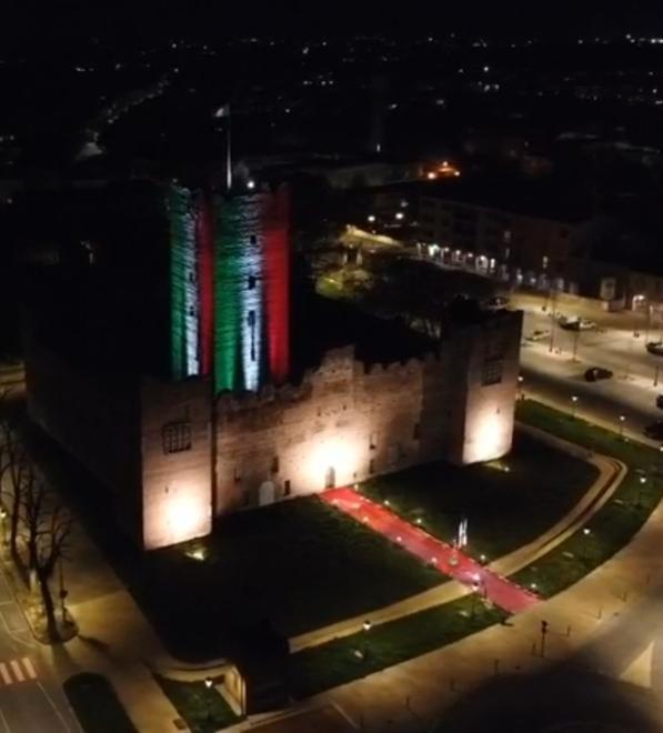 La Rocca di Reggiolo durante la diretta web