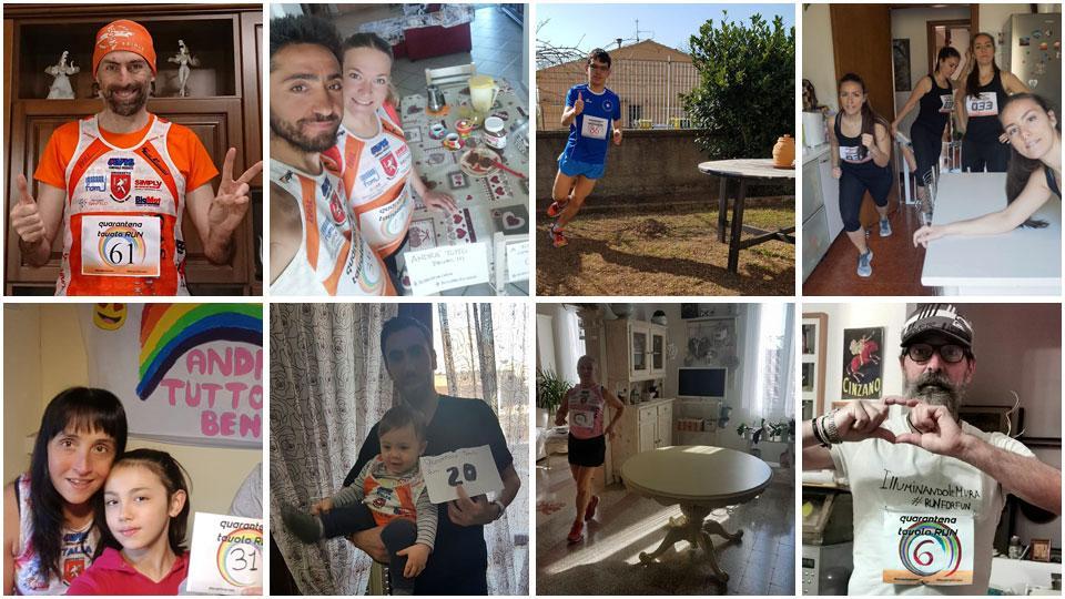 Tutti vincitori alla "Quarantena-Tavolo run", più di 180 i partecipanti alla gara... in casa 