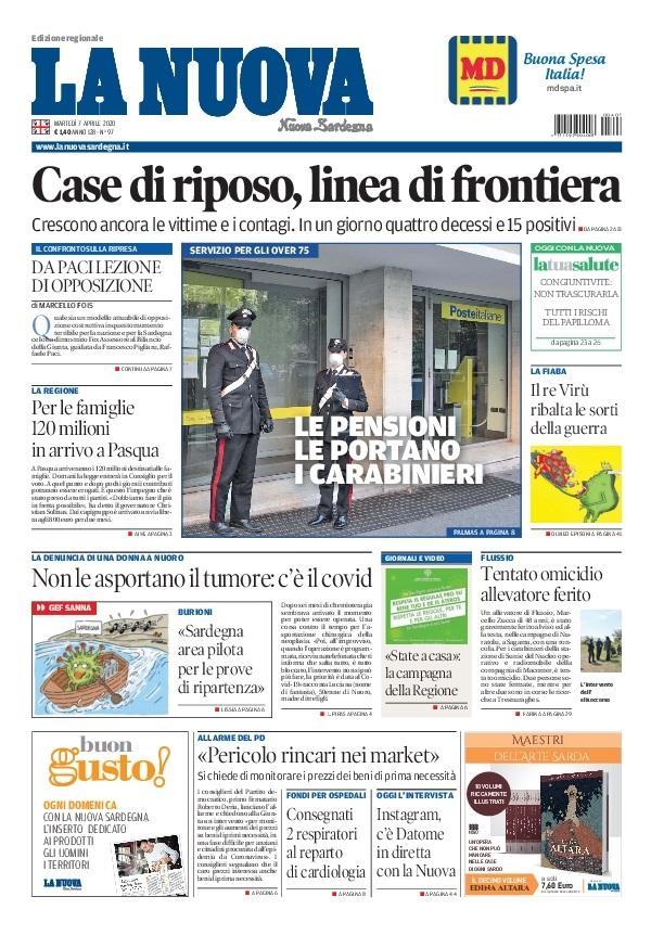 La Nuova Sardegna - Prima Pagina - 7 aprile