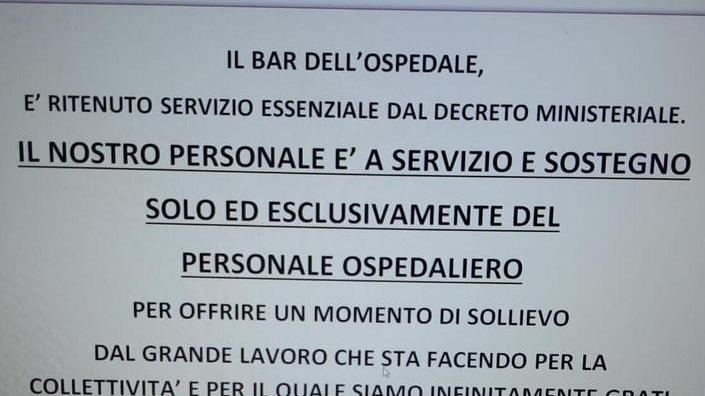 Empoli, il bar dell’ospedale oasi di pace per medici e infermieri in trincea