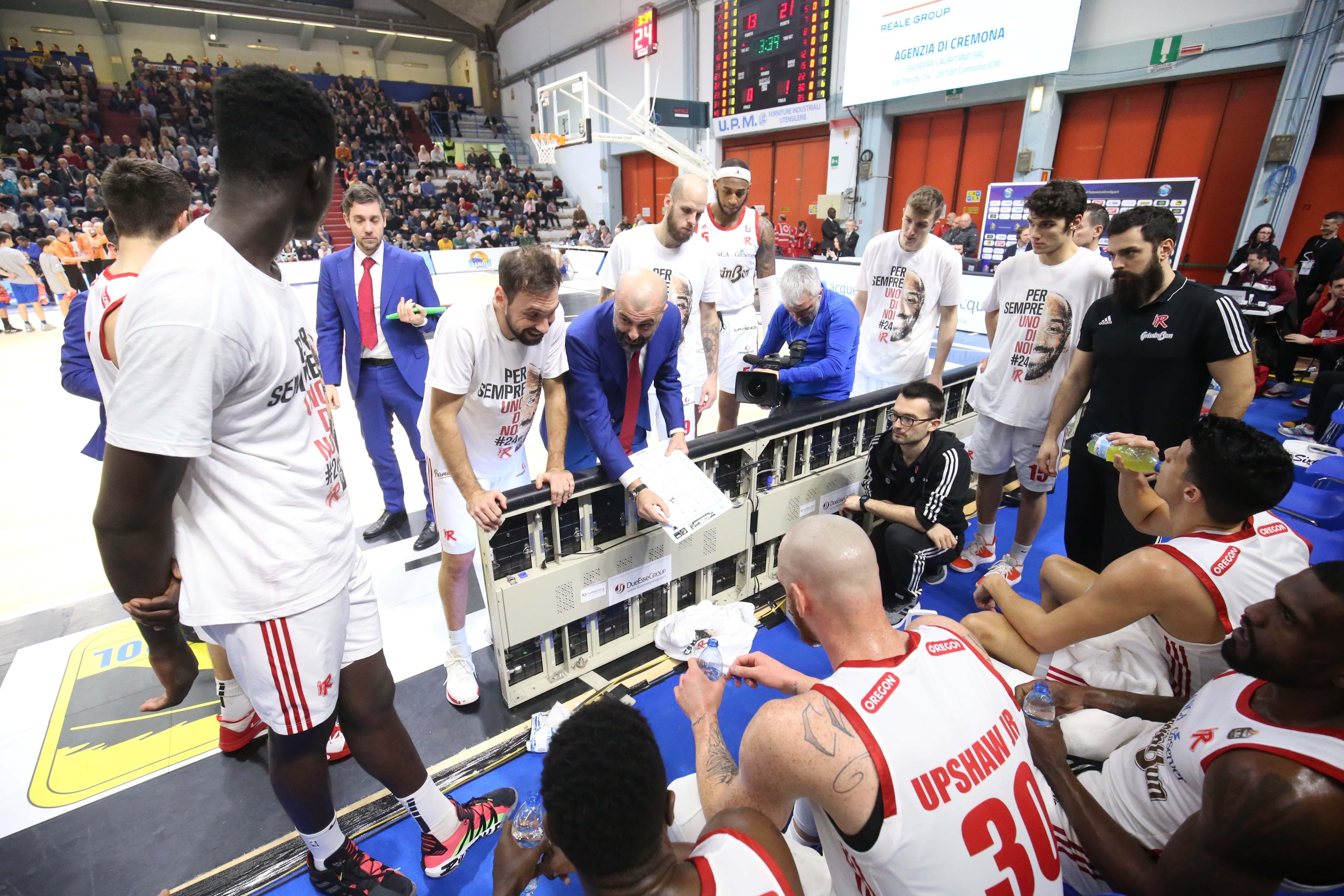 La Grissin Bon durante un time out