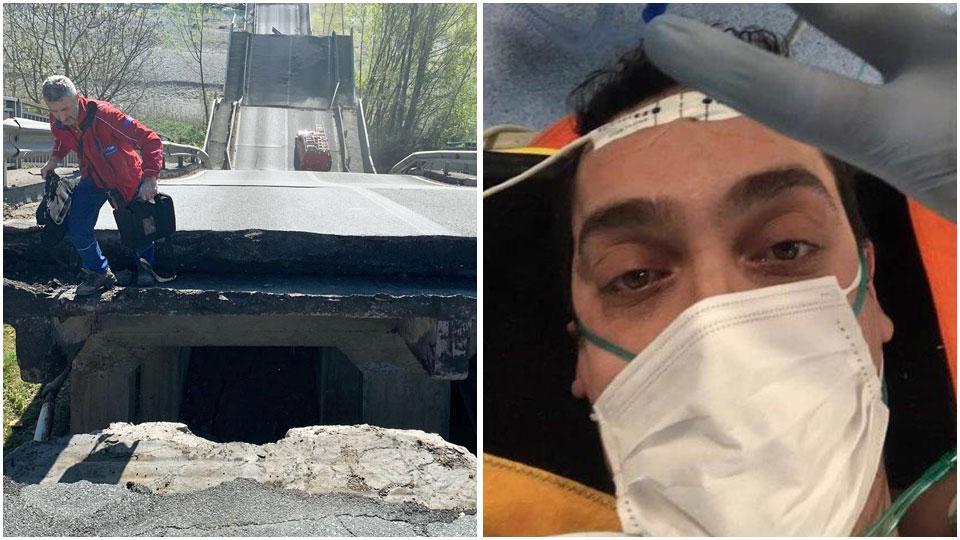Michele Antonelli mentre si allontana dal furgone, Andrea Angelotti