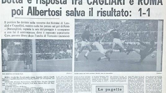 Roma-Cagliari, Tomasini dà l'addio campionato