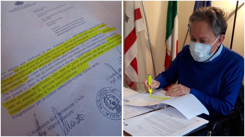 Il sindaco di Aulla accusa: «Segnalavo i pericoli, Anas mi liquidava con fastidio» 