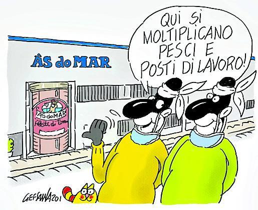 La vignetta di Gef - As do mar di Olbia batte la crisi: sconti e assunzioni