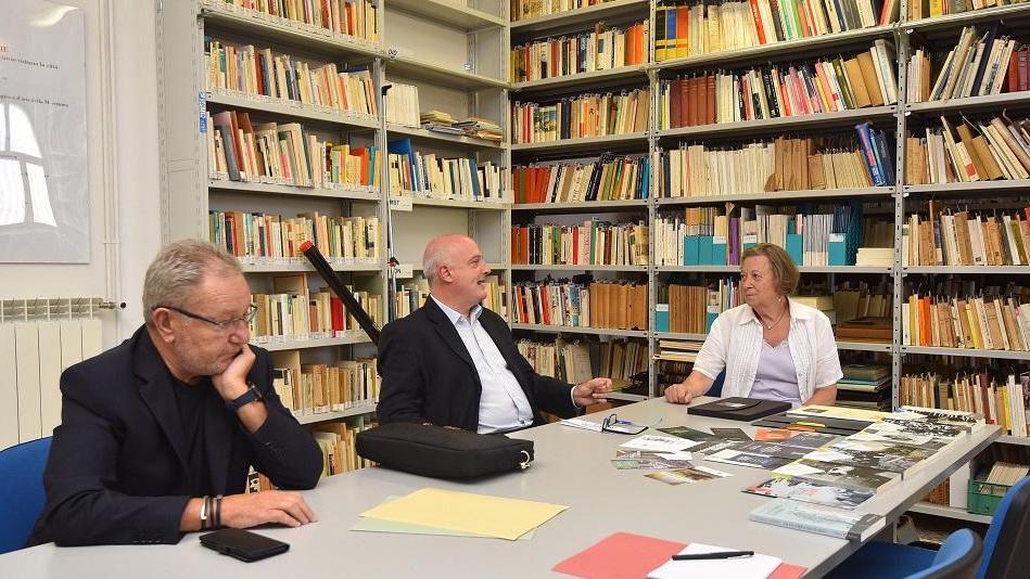 Da sinistra il direttore dell'Isgrec Loriano Valentini, il presidente Luca Verzichelli e la professoressa Luciana Rocchi (foto Agenzia Bf)