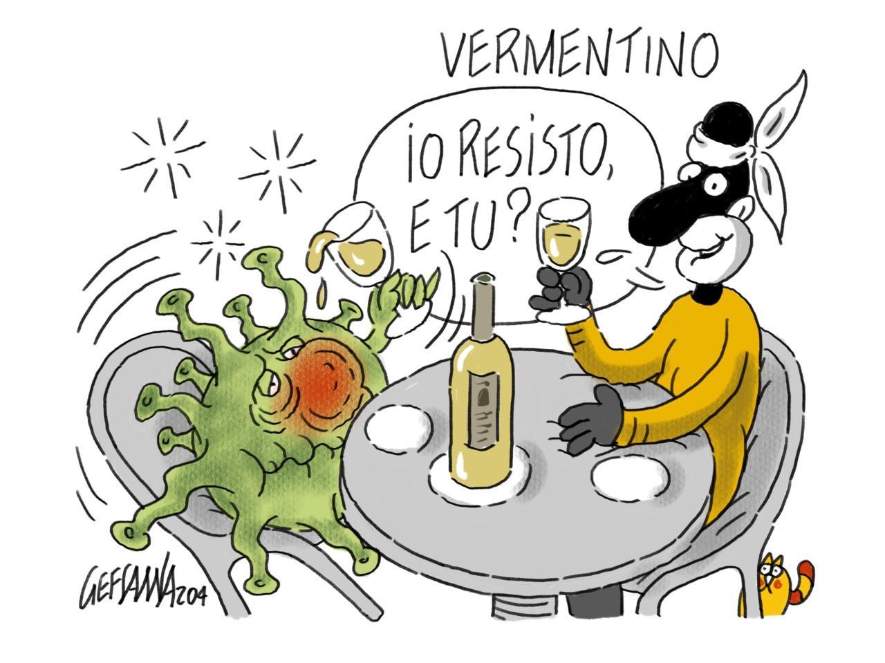 La vignetta di Gef - Il consorzio del vermentino guarda al dopo coronavirus 