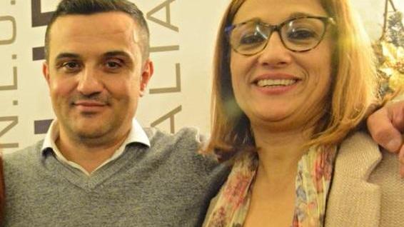 La vicesindaca di Roccastrada, Stefania Pacciani, con il sindaco Francesco Limatola